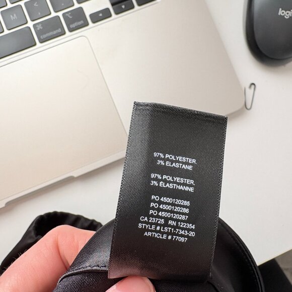 Aritzia Babaton Satin Thigh Slit Midi Skirt Black Size 00 - Picture 5 of 5